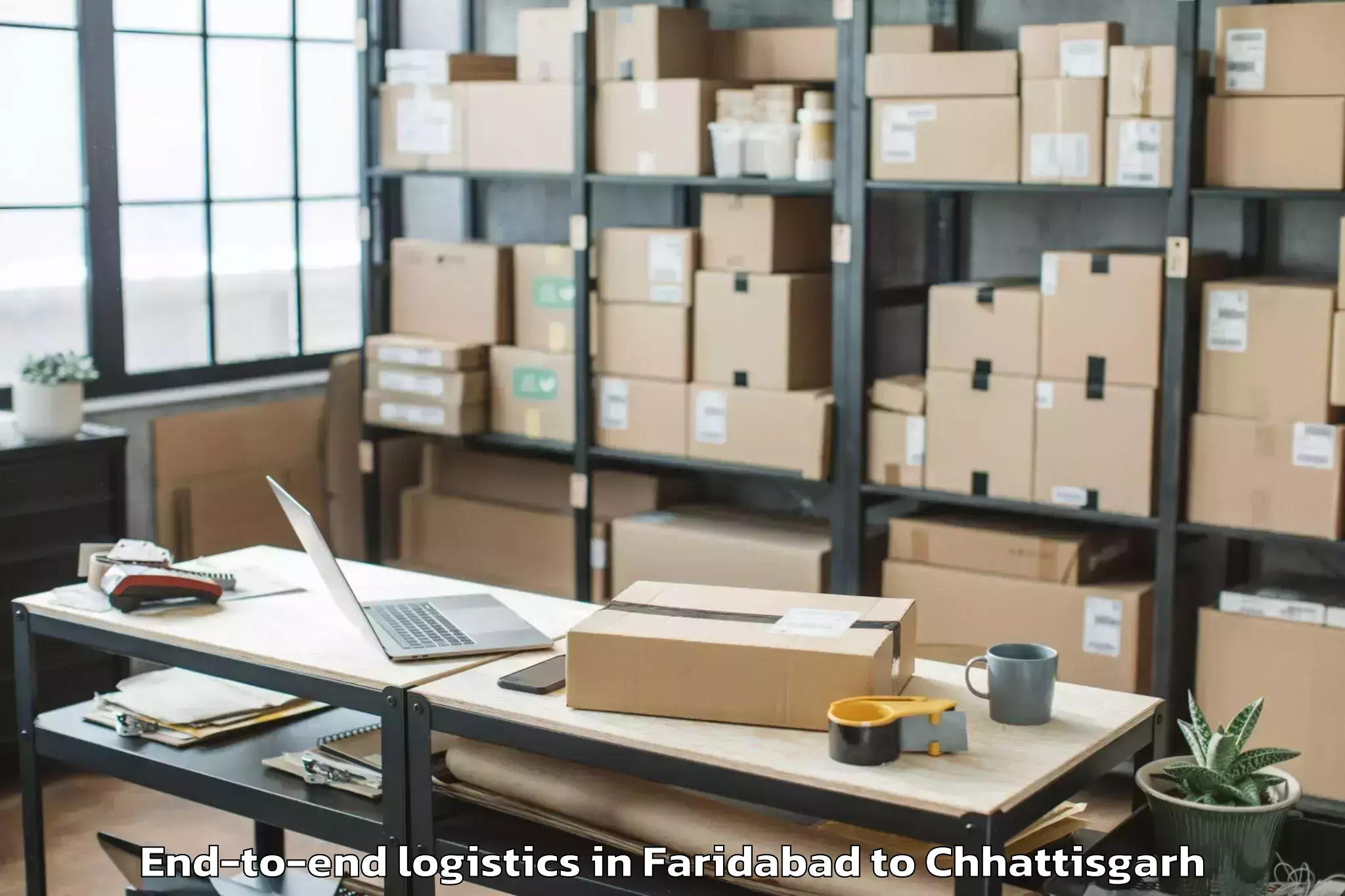 Quality Faridabad to Nit Raipur End To End Logistics